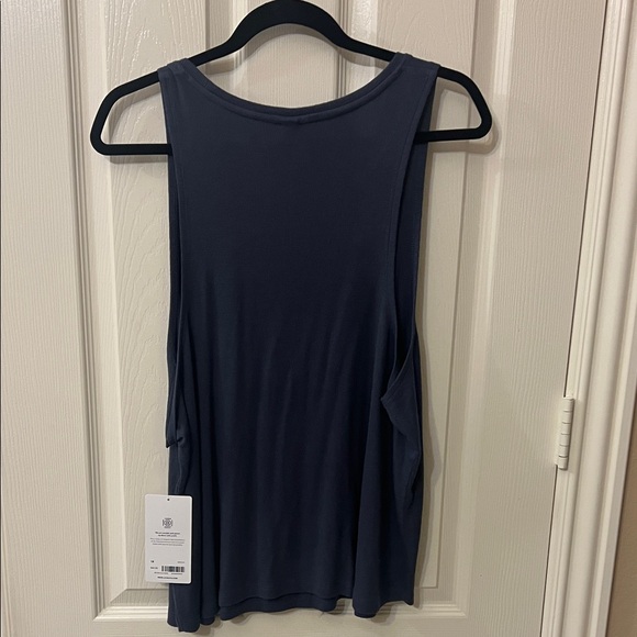 Athleta Well Rested Rib Sleep Tank Blue - Picture 5 of 7